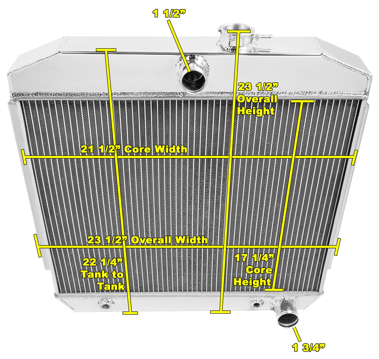 1955-57 Chevy Belair Aluminum Radiator